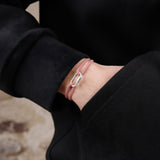 bracelet en argent 925 et cordon pour homme 
