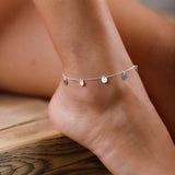 Bracelet chaîne de cheville - Disques - Argent 925 - FELICIA