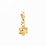 charm's fleur en acier inoxydable pour femme