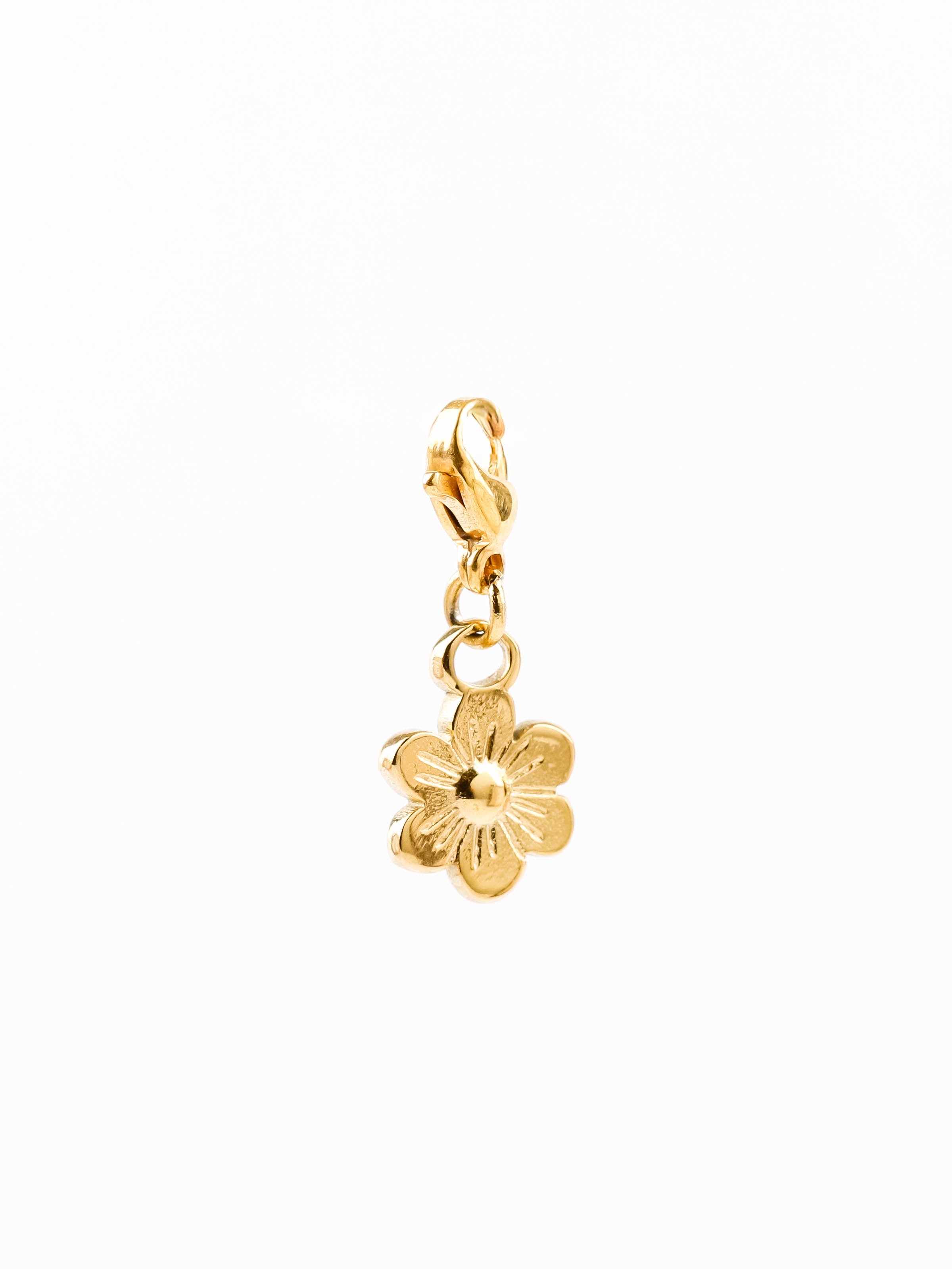 charm's fleur en acier inoxydable pour femme