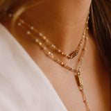 collier en acier inoxydable et résine pour femme 