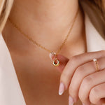 collier en acier inoxydable avec cercle pour femme 