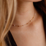 collier en acier inoxydable et nacre pour femme 