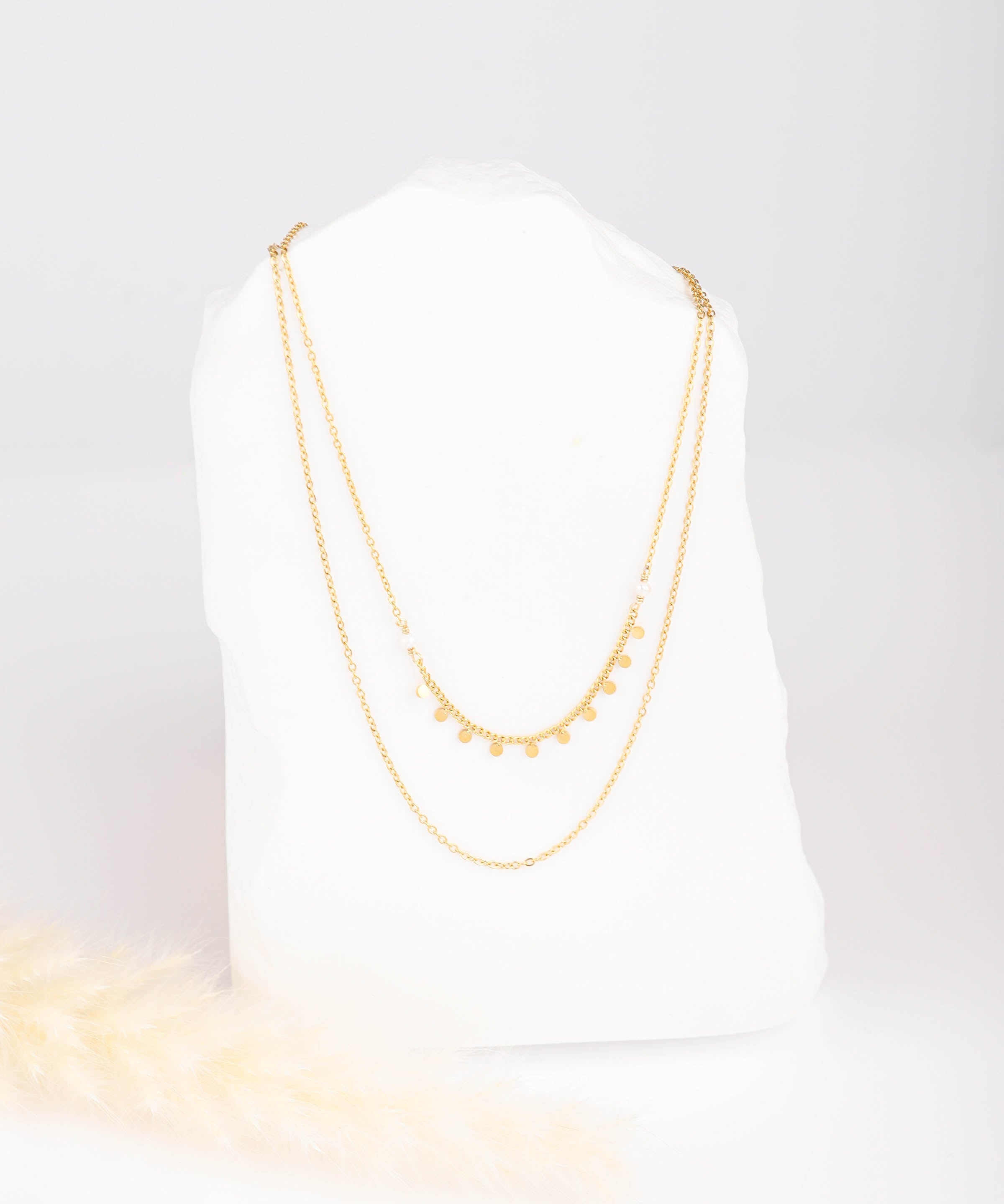 collier en acier inoxydable pour femme 