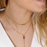collier en acier inoxydable et résine pour femme 