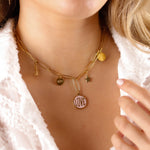 collier charm's en acier inoxydable pour femme