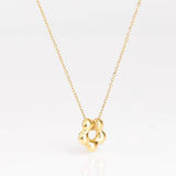 collier en acier inoxydable avec fleur pour femme 