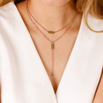 collier en acier inoxydable et résine pour femme 