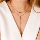 collier en acier inoxydable et résine pour femme 
