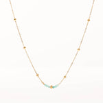 collier en acier inoxydable et amazonite pour femme 