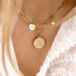 collier charm's en acier inoxydable pour femme
