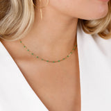 collier en acier inoxydable et résine pour femme 