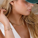 collier en acier inoxydable et résine pour femme 