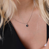 collier en argent 925 et onyx pour femme 