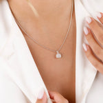 collier en argent 25 et pierre de lune pour femme