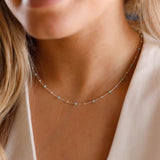 collier en argent 925 et résine pour femme 