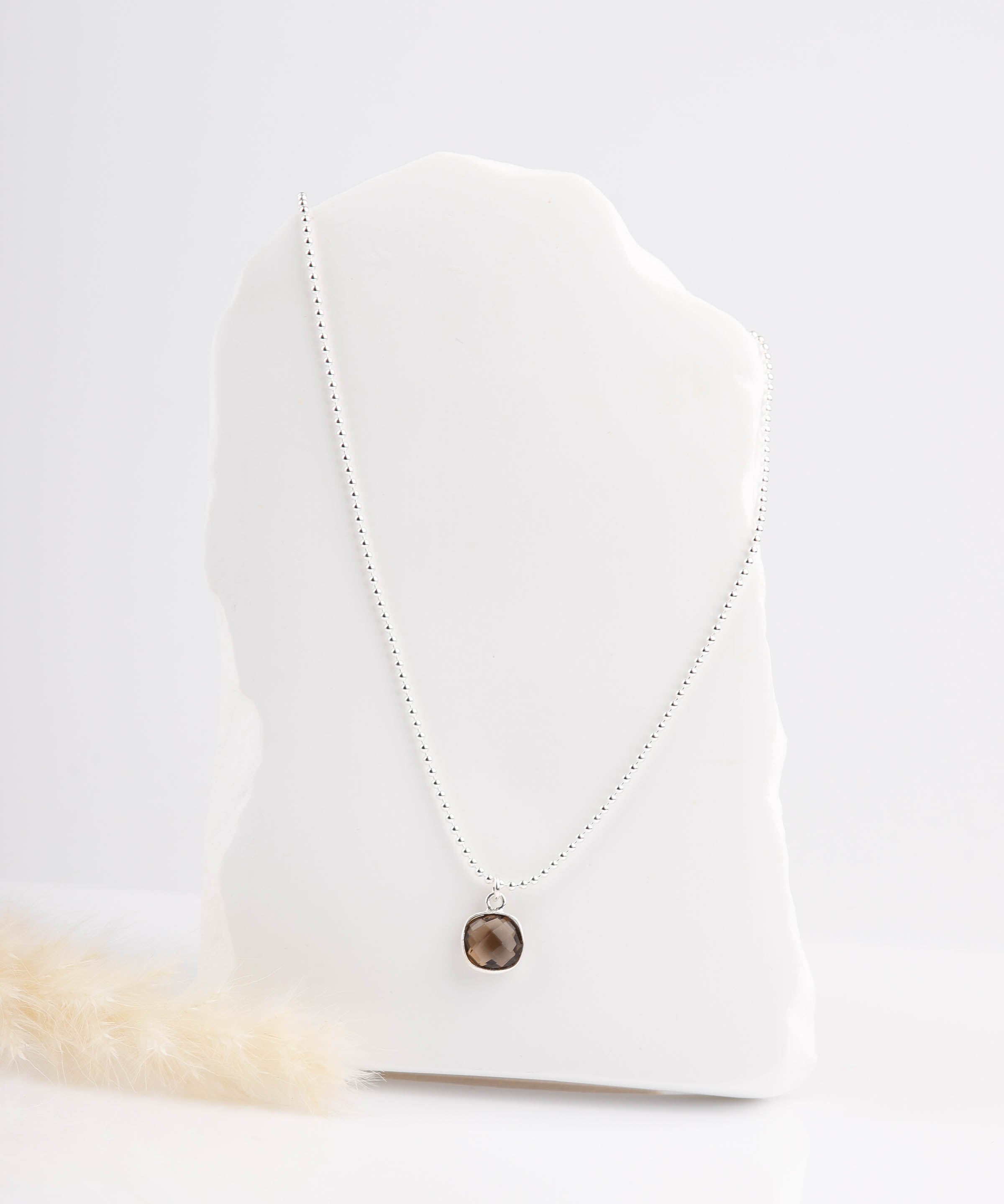 collier en argent 925 et pierre naturelle pour femme 