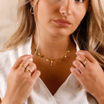 collier charm's en acier inoxydable pour femme 