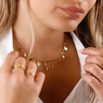 collier charm's en acier inoxydable pour femme 