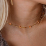 Collier - Fleur - Chaîne - Acier inoxydable - CHARLYNE