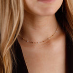 collier en acier inoxydable et nacre pour femme 