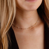 collier en acier inoxydable et nacre pour femme 