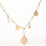 collier charm's en acier inoxydable pour femme
