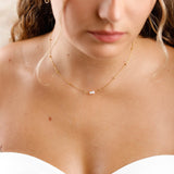 Collier - Chaîne boule - Perle d'eau douce - Acier Inoxydable - JULIETTE