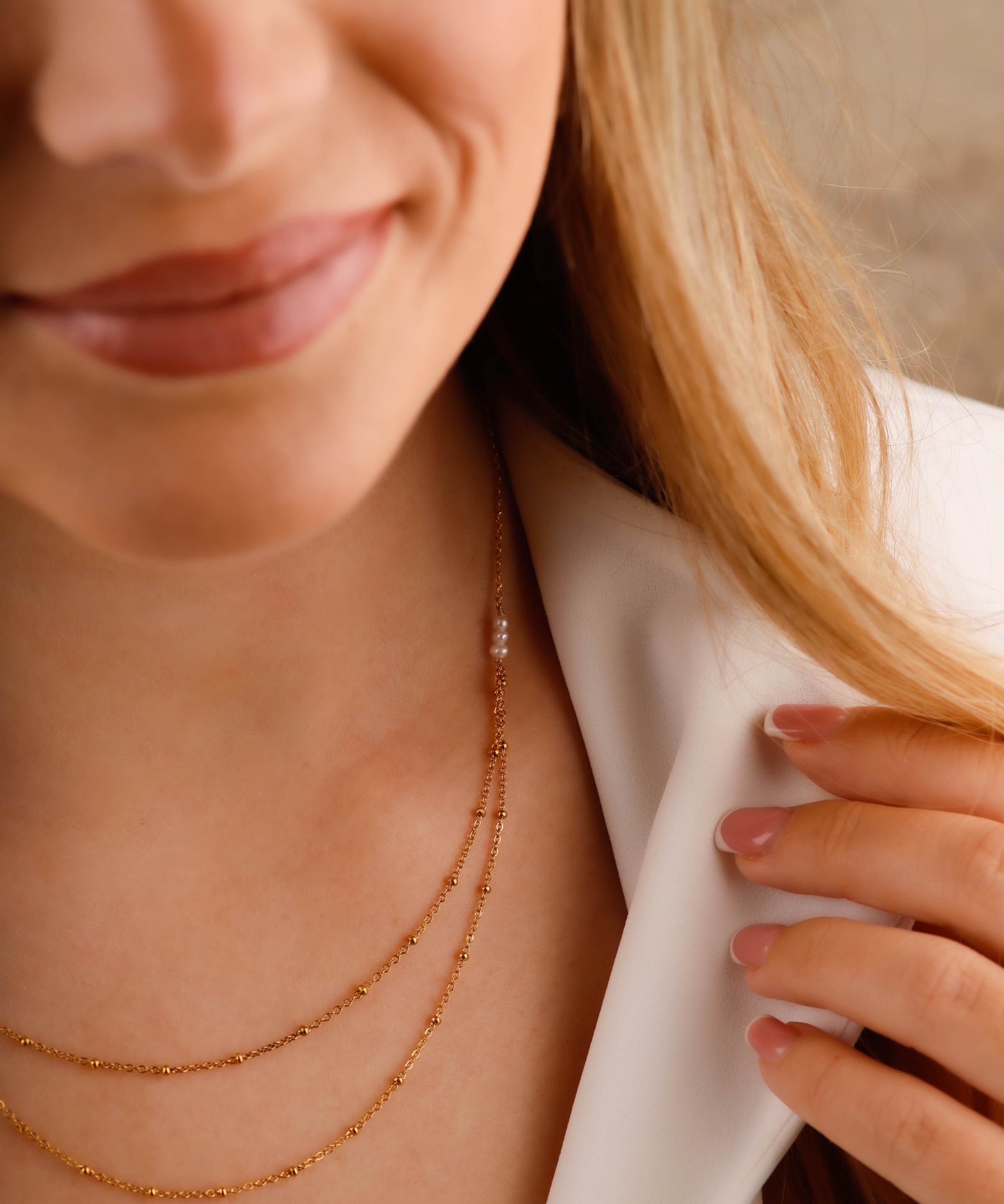 collier en acier inoxydable pour femme 