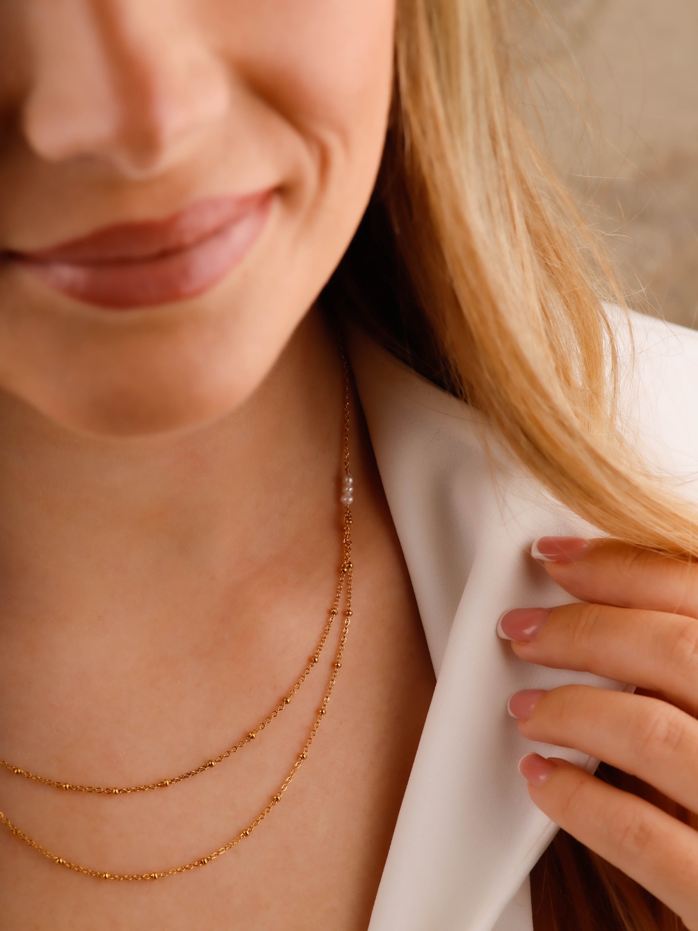 collier en acier inoxydable pour femme 