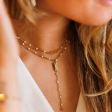 collier en acier inoxydable et résine pour femme 