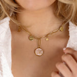 collier charm's en acier inoxydable pour femme