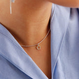 collier en argent 925 et fleur pour femme