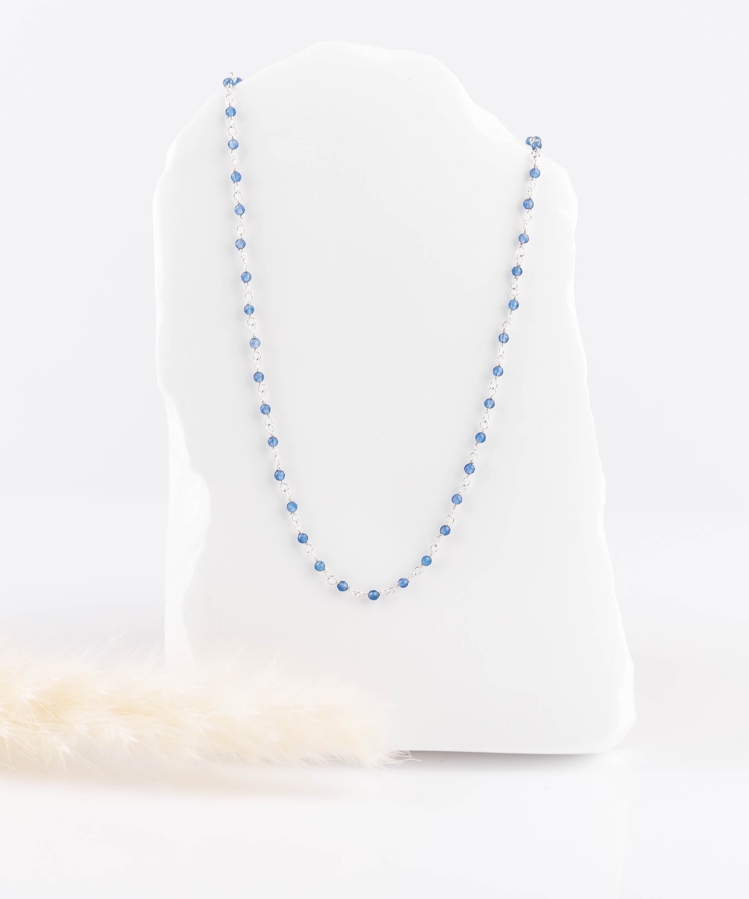 collier en argent 925 et pierre naturelle pour femme 