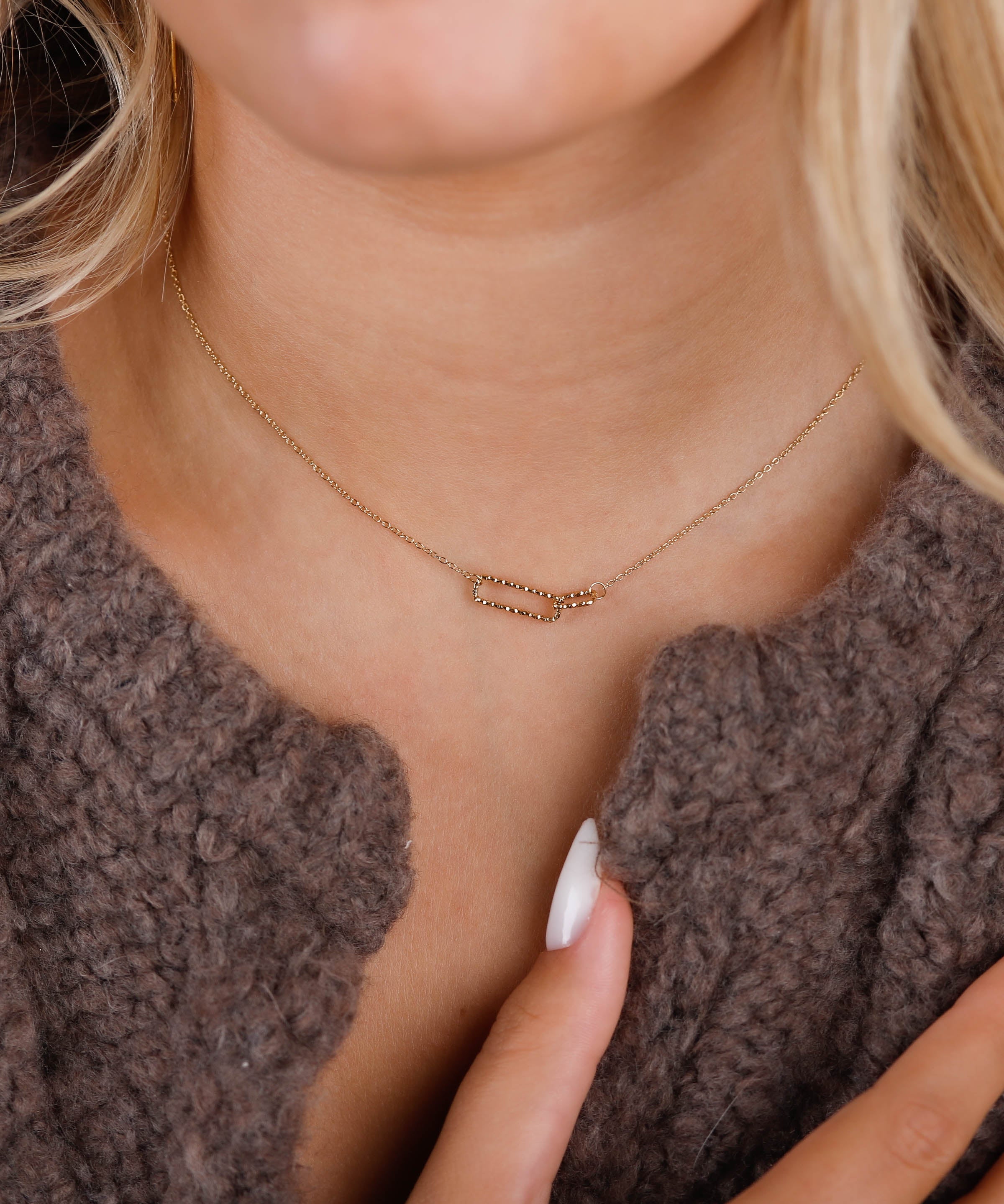collier en acier inoxydable pour femme 