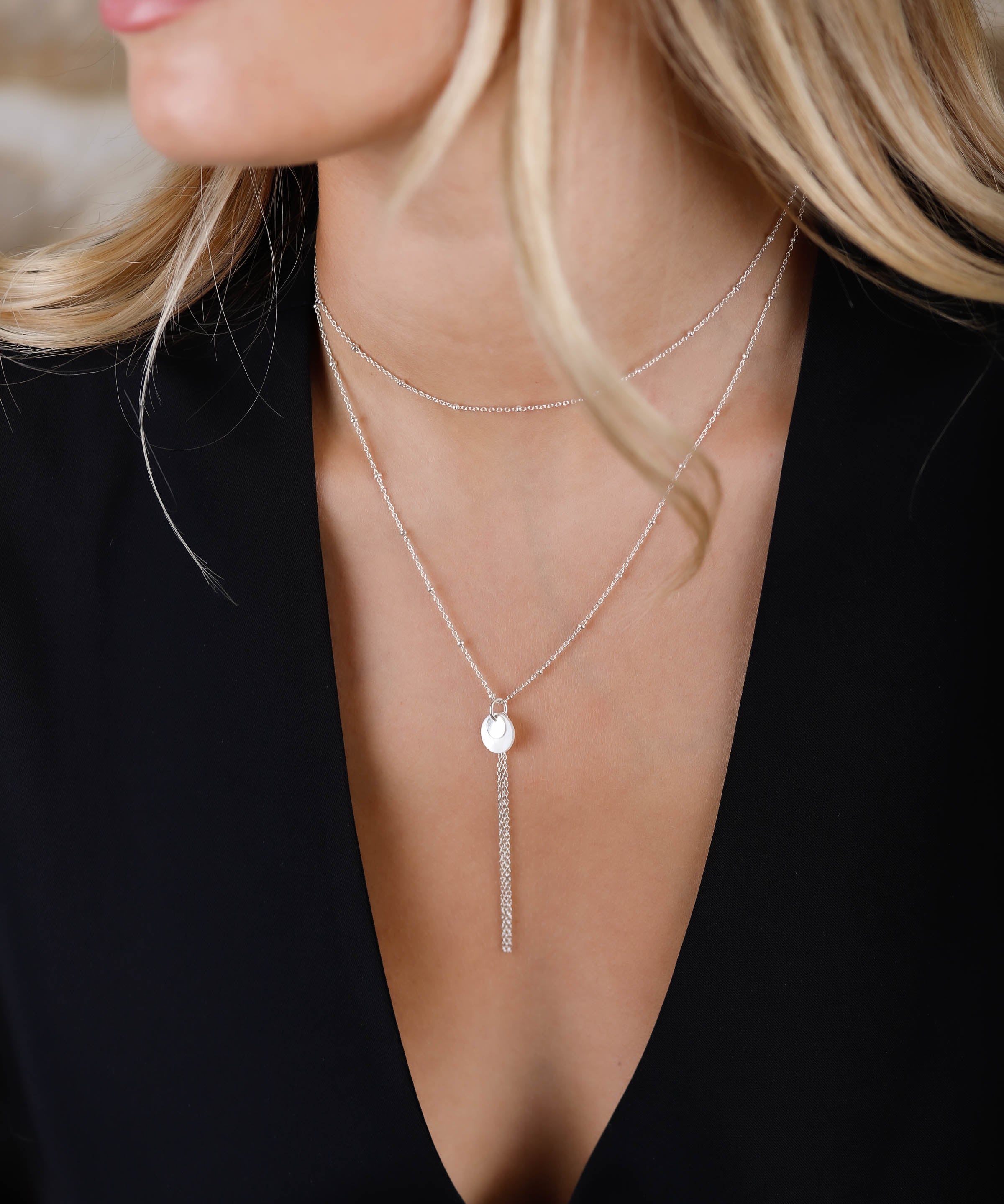 collier double tour en argent 925 pour femme 