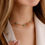 Collier - Fleur - Chaîne - Acier inoxydable - CHARLYNE