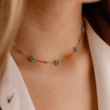 Collier - Fleur - Chaîne - Acier inoxydable - CHARLYNE