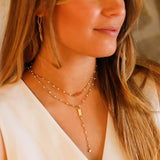 collier sautoir en acier inoxydable et résine pour femme 
