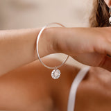 Bracelet - Jonc - Pierre de lune - Argent - NINA