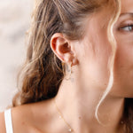 mono boucles d'oreilles en acier inoxydable et fleur pour femme 